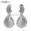 Unique Design Gold Color Platinum Plated CZ Crystals Indian Look Jewelry Earrings
