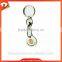 2015 hot selling plastic trolley coin keychain