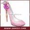 Polystone Rhinestone High Heel Wine Bottle Holder,Fun Wine Lover Drinking Gift Wine Bottle Stand