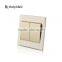 British style 2 gang 2 way Aluminum panel electrical wall light switch                        
                                                                                Supplier's Choice