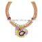 Vogue Gold Jewelry Handmade Crystal Acrylic Flower Chunky Statement Necklaces Quality Choice