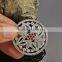 CZ6667 Clear CZ micro pave big flower pendant charm