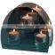 Triangular with 3 integrated glass tealight holders