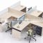 Typical Office Workstation 4 Person Open Aluminum Frame Glass Partition(SZ-WS918)