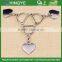 New arrival high gloss silver zinc alloy heart shape pendant for shirts SC-001