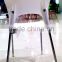 High quality living room furniture Steel pipe chair/ PP plastic restaurant chair with metal frame
