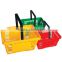 Trade assurance plastic shopping hand basket JS-SBN02, grocery shopping baskets, rolling plastic hand basket