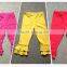 Girls latest fashion cotton pants,Mix color ruffle pants,Kids pants by Comfortable fabricr