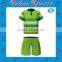 Green color rugby uniform design for high school team