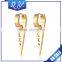 E369 IP Plating triangle simple gold body jewelry earring design for women