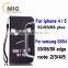 hot with lanyard and Coloured drawing 2 in 1 separated magnetic self stick pu leather flip Mobile phone case For iphone 5S 5G