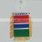 red blue green banner, fans hanging wall pennants,promotion banner