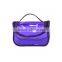 beautiful and colorful promotional trendy fashion pvc makeup case with handle