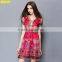 Shu - US Chou silk printed and sequin embroidered high quality ladies bodycon party dress