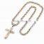 Stainless Steel Gold Silver Cross Pendant Chain 22inches Necklace