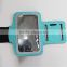 Blue Neoprene PVC Phone Pouch Armband Bag With ear hole