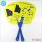 guangzhou promo gift mini fan plastic handle pp fan advertising printed plastic fan