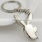 3D Rabbit Ear Keyring Silver Plating Animal Shaped Keychain