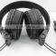 lightweight folding stereo over-ear headphones Portable stretchable leather headband headset with microphone and volume control