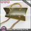 Twist Handle Bags - 25ea - White Paper Bags with Handles glossy laminated gold custom paper bag