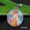 2015 Made in china wholesale oval Jesus stainless steel crucifix pendant