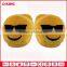 Promotional various custom distinctive soft plush emoji cotton slipper