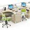 2016 Call Center I-shape Office Table Design, Office Furniture with Cabinet for Six People