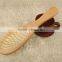 Wooden handle massager hair brush