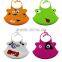 2016 New Design Funny Shapes FDA Silicone Baby Bib