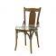 Best price vintage square back armless french style dining table and chair