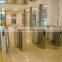 china manufacturer high quality railway retractable glass full wing flap turnstile for access control bi-directiona