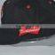 Guangzhou hat factory professional custom 100% wicking performance polyester/black/embroidery logo/flat brim hat