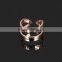 Rose gold plated stainless steel hollow ring fashion women adjustable ring wedding jewelry 6210036
