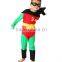 custom made latex kids superhero costumes carnival robin costume for boys robin baby superhero costume