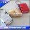 custom logo printed mini key ring rectangle shaped pvc led keychain
