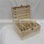 6 Bottle Bottom batten wine gift box with belt decoration