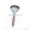 Eco friendly top grade copper raccoon hair fan brush disposable makeup powder with wood handle