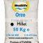 Healthy Mediterranean Orzo with FDA. Orzo Thin Grain 100% Durum Wheat semolina flour. Bulk Orzo Millet Bag 50 Kg.