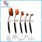5Pcs Rose Gold Pro Beauty Toothbrush Shaped Oval Cream Puff Makeup Brush With Window Box