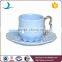 Hotel& restaurant &daily use blue ceramic coffee tea set
