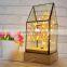 Hottest Siliver Glass House Atmosphere Light, DIY LED Table lamp Night Lamp