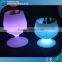 New Design Waterproof Plastic Wine Cup Shape LED Light Ice Bucket with Remote Control 16 Color