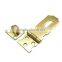 2-5/8" Safety Hasp with Loose Staple Brass Plated, Door Hasp, Steel Hasp Staple Set