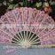 Handmade high quality cotton lace fan