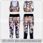 2017 wholesale custom subliamtion printed polyester spandex yoga pants