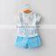 2016 designer outfits baby girls lovely bunny tops and hot shorts suits