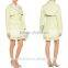 Fashion Design Women Light Green Leather Trench Coat OEM Service