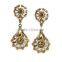 Long blue semi-precious stone pendant women stud earrings korean style crystal rhinestone long hanging earrings for sales 2016