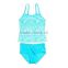 Sky blue baby girl swimwear suit with hello kitty printing