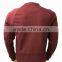 Men's long sleeve pullover shirt with elastic neck and waist rib